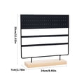 thumbnail image 5 of SIEYIO Earring Stand Display Rack 3-Tier Ear Stud Holder Jewelry Organizer Ear Studs Earring Holder 144 Holes with Wood Base, 5 of 13