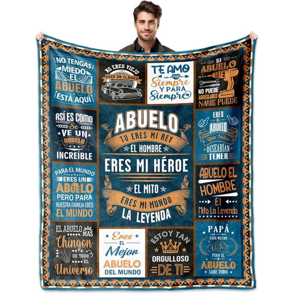 Regalo para Abuelito, Abuelo Regalos Blanket 60"X50", Grandpa Gifts in Spanish, Grandpa Birthday Gifts, Father Day Abuelito Gifts, Regalo para Abuelito Dia De La Padre, Navidad, Abuelito Gifts