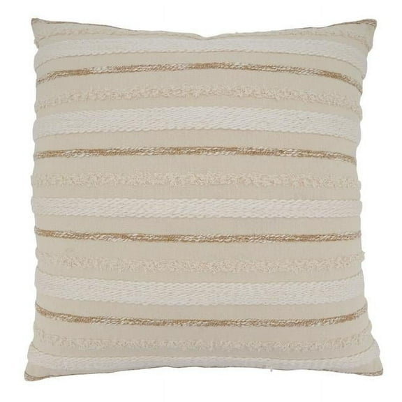 Saro Lifestyle Woven Stripe Design Throw Pillow Cover