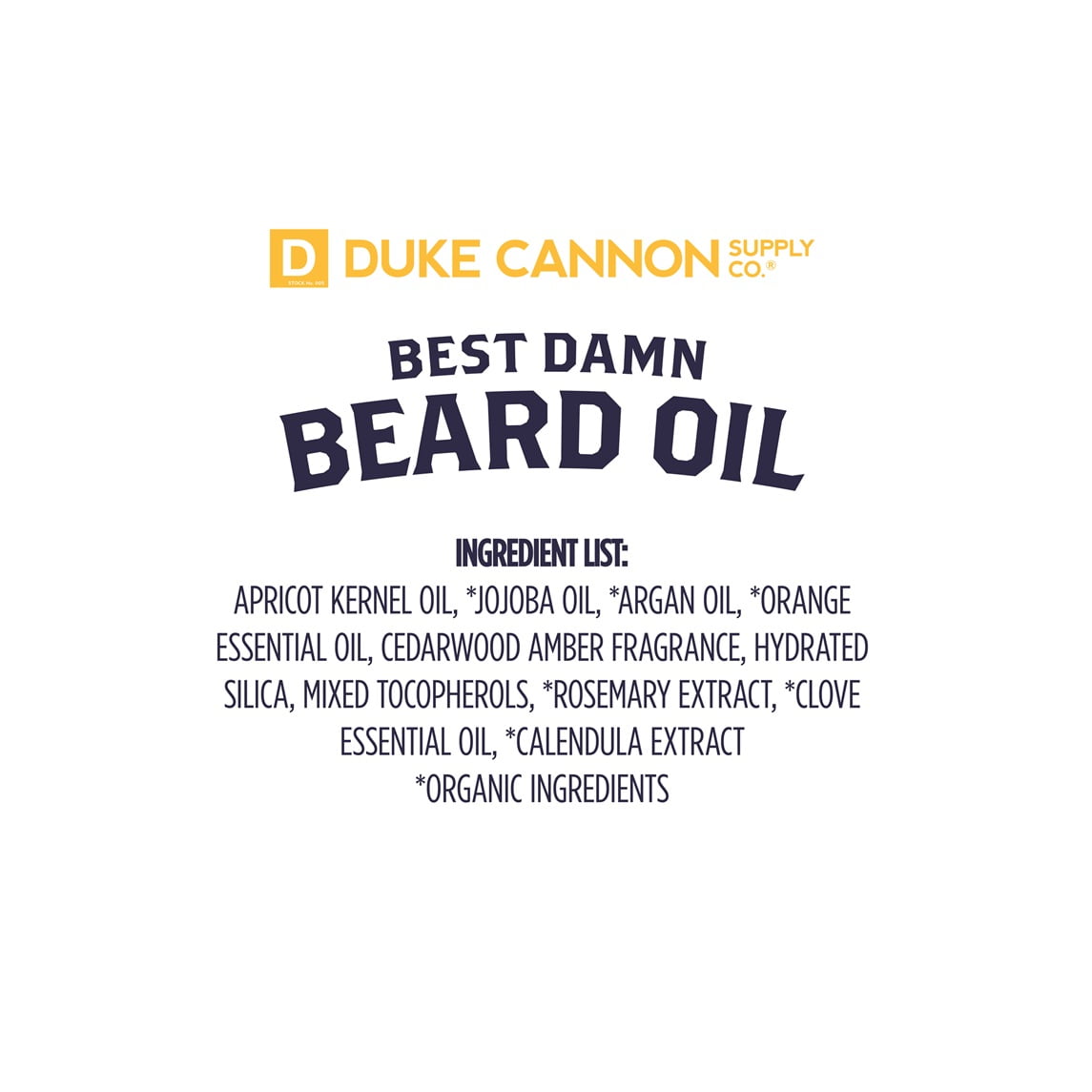Duke Cannon Supply Co. Best Damn Beard Oil for Men, Redwood, 1 oz
