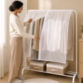 thumbnail image 5 of Garment Protector Dust Cover for Hanging Clothes, 1-Pack Plastic Suit Storage Bag with Zipper for Wardrobe, Closet Organization for Coats, Dresses, Jackets, Home Use, 5 of 7
