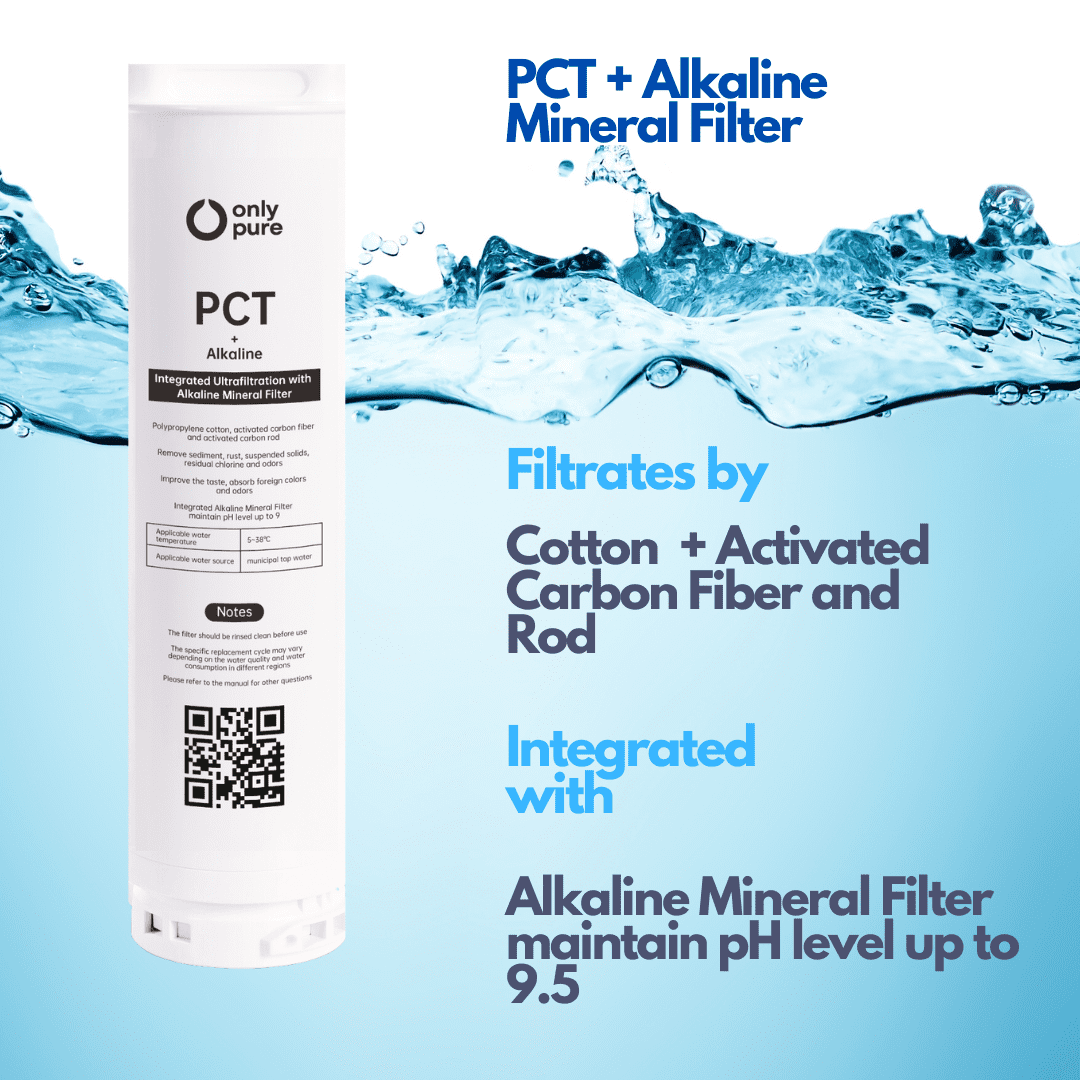 OnlyPure, OPRO600-PCT Mineral Rich - ALKALINE Filter, NSF Certified, Replacement for OPRO600-B Reverse Osmosis System, 600GPD, 1-year Lifetime