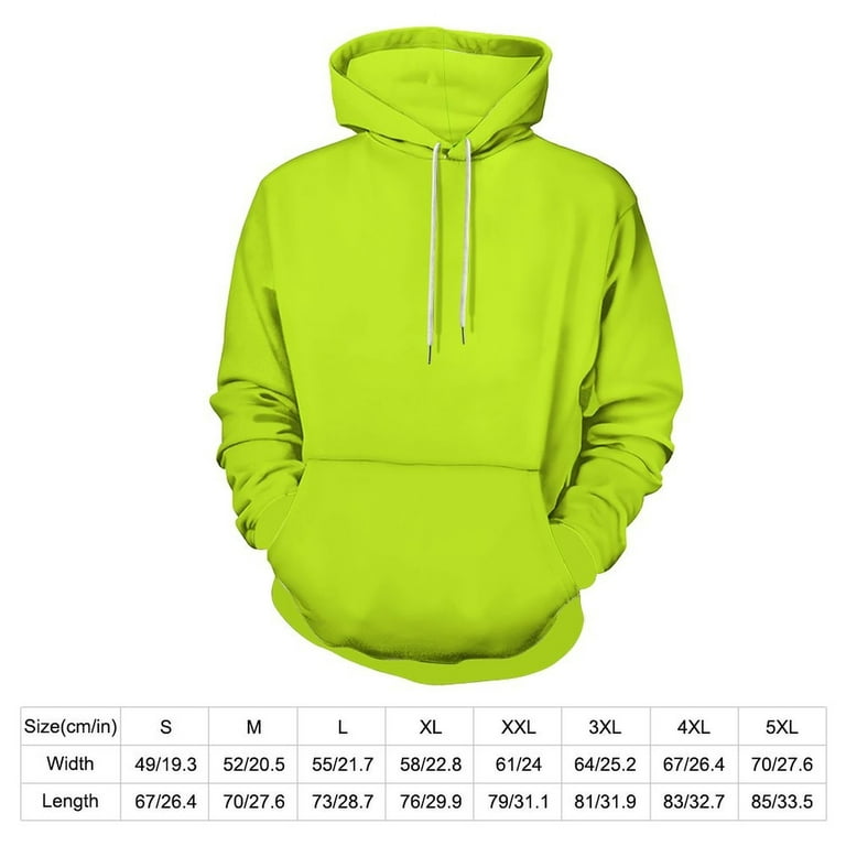 Bitter Lime Neon Green Yellow Solid Color Oversized Hoodies For