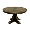 thumbnail image 4 of Dining Room Furniture Rustic 5pc Dining Set Round Table 4x Dining Chairs Light Oak Beige Upholstered Seat Chairs Transitional, 4 of 9