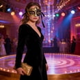thumbnail image 4 of Huanglei Masquerade Lace Party Beauty Half Face Lady Wearing, 4 of 5