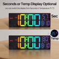 thumbnail image 4 of Reloj de pared JALL digital grande de 16,2 pulgadas con Bluetooth y temperatura, 4 of 9