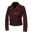 thumbnail image 3 of Pure Leather’s Easy Rider Veg Lambskin Leather Jackets for Women, 3 of 7