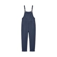 thumbnail image 4 of Fnooota Women's Overalls with Pockets, Loose Fit Casual Adjustable Straps Cotton Linen Summer Jumpsuits Navy Size M, 4 of 7
