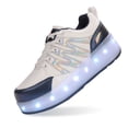 thumbnail image 3 of Kids Roller Skates Light up Shoes with Wheels Shoes LED USB Charging Roller Sneakers for Girls Boys Birthday Christmas Gift, 3 of 13