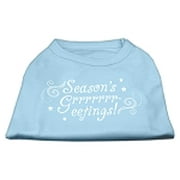 Seasons Greetings Screen Print Shirt Baby Blue XL (16)