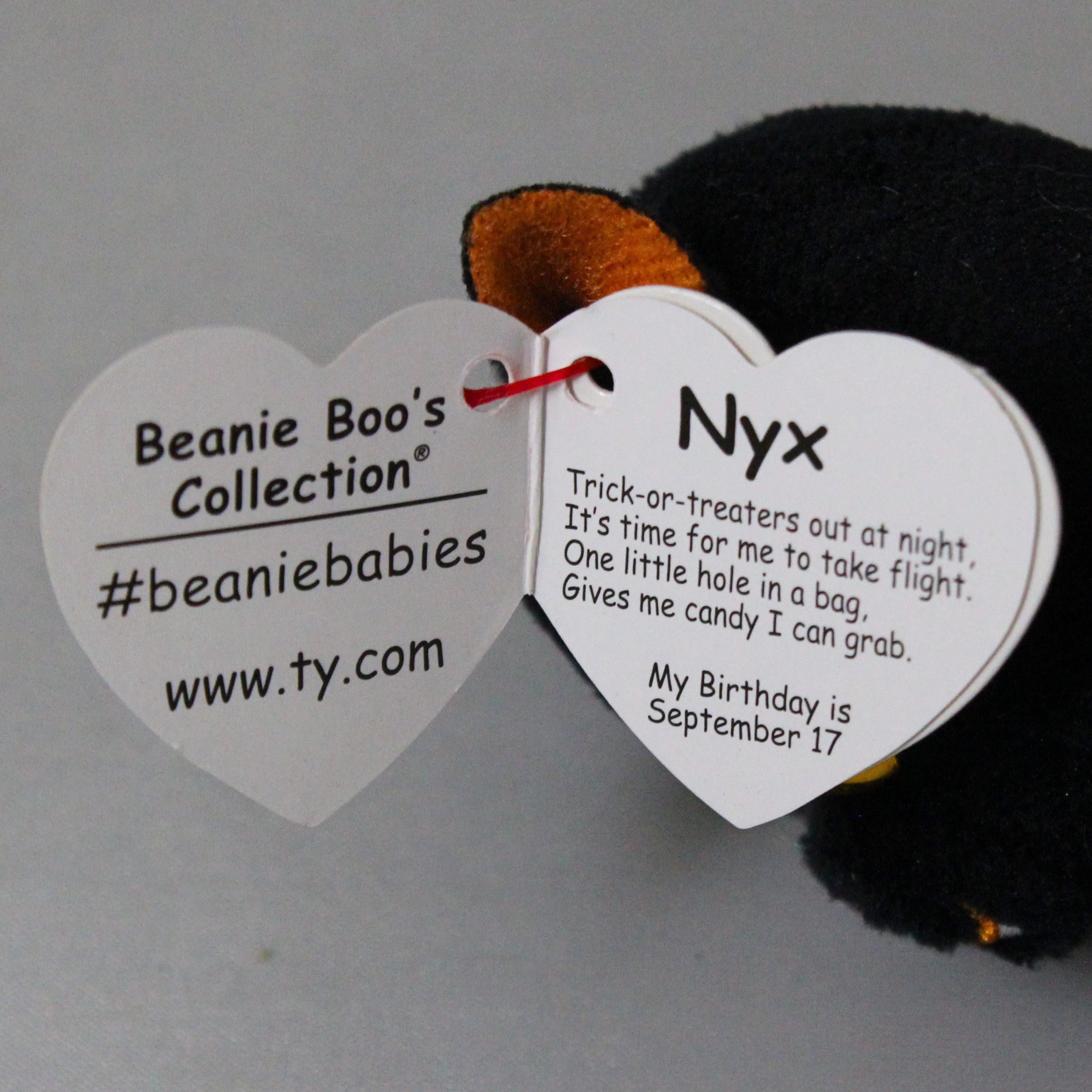 Ty Beanie Boos (Plastic Key Clip) - Nyx the Halloween Bat