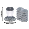 thumbnail image 3 of TIELUTT Brosse à Récurer de Cuisine avec Distributeur de Savon Intégré Sans Rangement au-Dessus de la Toilette Brosse de Nettoyage en Acier Inoxydable pour Réfrigérateur avec Vaporisateur Bouteille en Acier Inoxydable Petit Porte-Savon, 3 of 8