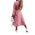 thumbnail image 3 of DYMADE Women Plus Size Fashion Printed Long Sleeve Loose Casual Split Dress, 3 of 6