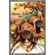 Attack on Titan - Attack Wall Poster, 22.375" x 34", Framed