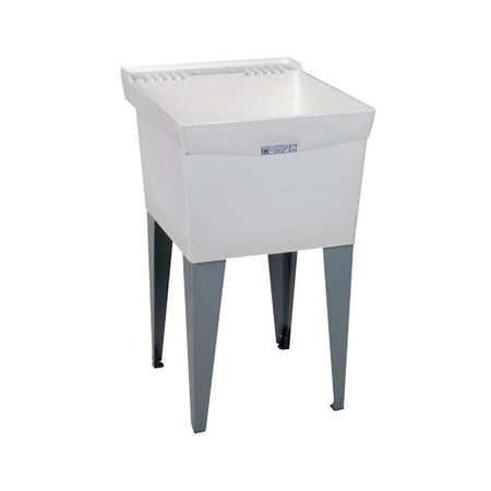 El Mustee Utilatub 18-Gallon Floor-Mount Laundry/Utility Tub, 34 X 20 X 24 In., White