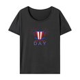 thumbnail image 1 of Camiseta básica de verano para mujer, ajuste regular, para el trabajo, mochilero, viaje, uso diario SG, 1 of 7