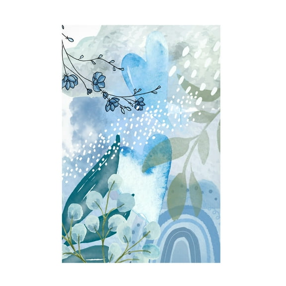 Trademark Fine Art Sally Ann Moss Iceberg Blue 2 Canvas Wall Art