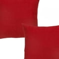 thumbnail image 3 of Set Of Two 26" X 26" Red Polyester Zippered Pillow Cover, 3 of 6