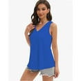 thumbnail image 4 of Women Deep V Neck Tank Top Sleeveless Flowy Shirt Summer Loose Tank Top for Women, 4 of 6
