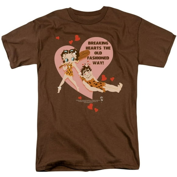 Betty Boop Breaking Hearts Valentines Day Adult T-Shirt Tee