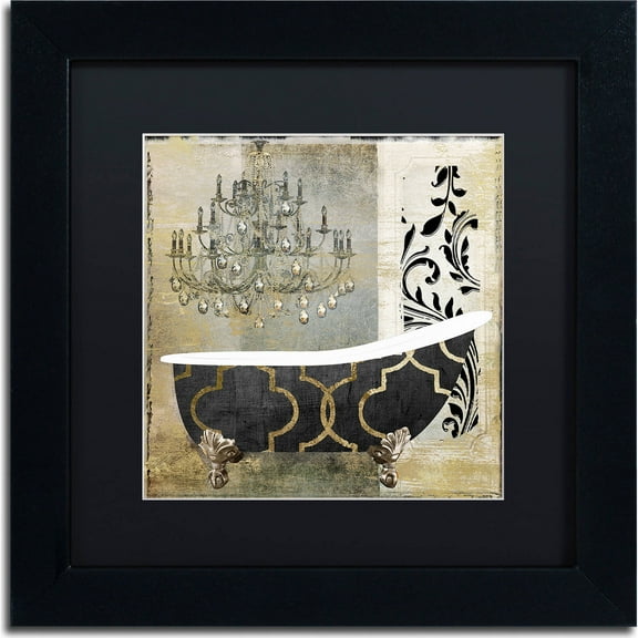 Trademark Fine Art "Paris Bath II" Canvas Art by Color Bakery, Black Matte, Black Frame
