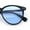 Black - Blue, variant on Hipster Thin Horn Rim Round Plastic Retro Normcore Sunglasses Black - Blue