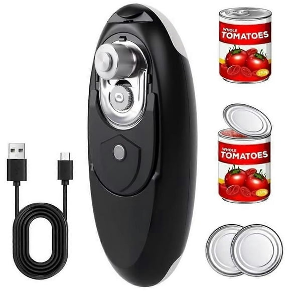 Ouvre-boîte Électrique, Ouvre-Boîte Électrique Rechargeable pour Aînés Souffrant d'Arthrite, Bord Lisse, Sécuritaire pour les Aliments, Ouvre-Boîte Latéral
