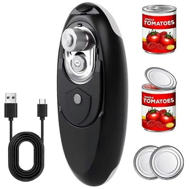Electric Can Opener, Rechargeable Electric Can Opener for Seniors with Arthritis, Smooth Edge, Food-Safe, Side CutOpener