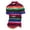 Multicolour, variant on Men's Mexican Striped Polo Shirt, Short Sleeve Lapel Button Down Golf Shirt, Casual Colorful Striped Top