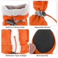 thumbnail image 3 of Unique Bargains Pack of 4 Waterproof Dog Shoes with Adjustable Straps Orange XXS, 3 of 6