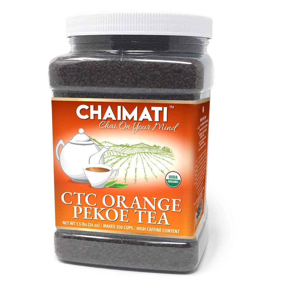 ChaiMati – CTC Orange Pekoe Black Tea – Malty Awakening Tea – Strong Flavor/Smooth undertones – High in Caffeine – Makes for 350 Cups – Easy to Store – 1.25 lbs Food Grade Jar - image 3 of 4