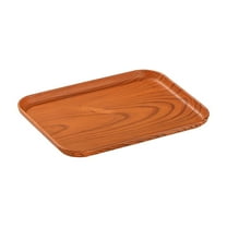 Inerposs Imitation Wood Grain Tray, Household Fruit Tray, Kitchen Baking Pan, Tea Cup Serving Tray, Versatile Food and Dessert Tray for Home and Parties
