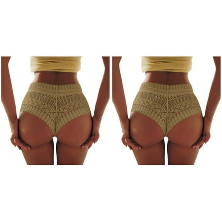 Wijhcboe 2 Pack Lace Womens Lingerie Sexy Stockings Panties Women Panties High Waist Plus Size Female Sexy Underwear Lift Lingerie Seamless Briefs Underpants Breech Women s Lingerie Sexy Push u