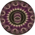 thumbnail image 1 of Ahgly Company Machine Washable Indoor Round Transitional Purple Lily Purple Area Rugs, 8' Round, 1 of 7