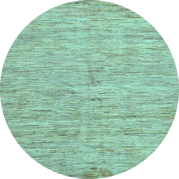 Ahgly Company Indoor Round Solid Light Blue Modern Area Rugs, 4' Round