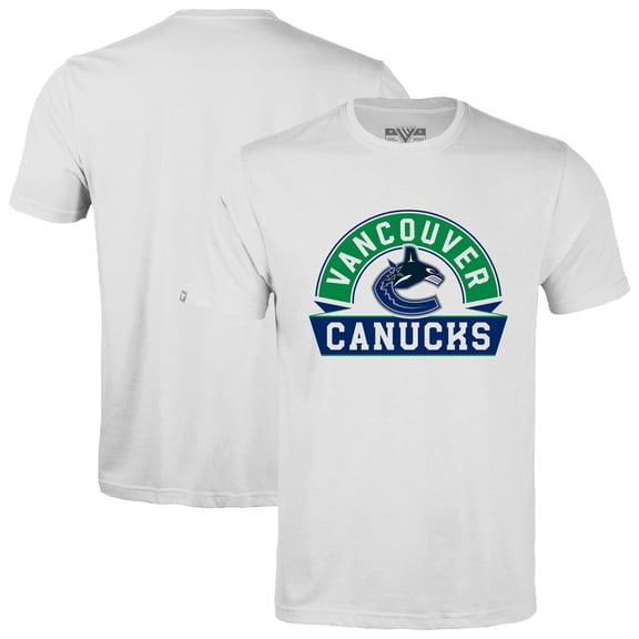 Men's Levelwear White Vancouver Canucks Richmond Banner Arch T-Shirt