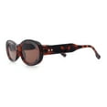 thumbnail image 6 of Womens Oval Mod Vintage Iconic Thick Plastic Fashion Sunglasses Tortoise - Brown, 6 of 8