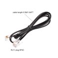 thumbnail image 2 of Uxcell Phone Extension Cord Telephone Cable Phone Line Cord RJ11 6P4C Plugs, Male to Male for Phone and Fax 2pcs Black 1.64 ft, 2 of 5