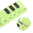 thumbnail image 3 of Unique Bargains 1 Pc Pill Case 7 Grid Piano Keys Pill Box Clear Green, 3 of 6