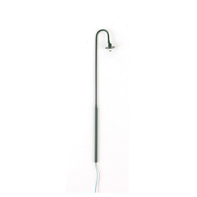 Lampes de Rue à Tête Courbée à l'Échelle 1:50 3V/12V Modélisme LED Lampe de Poteau Douce pour Éclairage Miniature Lumière Verte/blanche