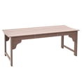 thumbnail image 1 of Outsunny Wooden Garden Stool with Slatted Seat Front Porch Bench, Natural, 1 of 10
