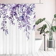 thumbnail image 3 of Green Eucalyptus Shower Curtain, Watercolor Leaves on The Top Plant with Floral Bathroom Decoration Shower Curtain Sets 72x72 Inch with Hooks, 3 of 6