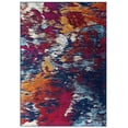 thumbnail image 2 of Entourage Foliage Contemporary Modern Abstract 5x8 Area Rug in Blue, Orange, Yellow, Red, 2 of 8