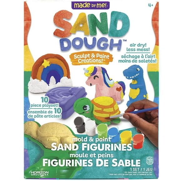 Made By Me! Sand Dough Sculpt & Paint Creations! Mold & Paint Sand Figures, sand dough