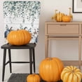 thumbnail image 5 of Thanksgiving Watercolor Chair Covers Set of 1 Autumn Blue Pumpkin Leaves Wood Grain Chair Back Covers Stretch Removable Washable Slipcovers Protector for Dining Room Kitchen Party Decor, 5 of 5