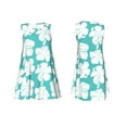 thumbnail image 7 of Naloa Vintage Floral Print Women's Summer Spring Casual Beach Sundress,Vacation Sleeveless Tank Crewneck Loose Dresses, 7 of 7