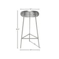 thumbnail image 3 of Meridian Furniture Tuscany Rich Silver Metal Bar Stool, 3 of 7