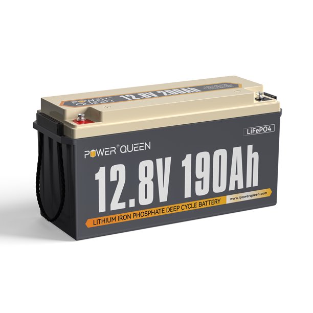Power Queen 12V 190AH LiFePO4 Deep Cycle Lithium Battery for Camper