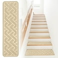 thumbnail image 2 of YOUMAI | Stair For Wooden Steps Indoor 15 Pack 8"*30" Non Carpet Stair With Reusable Adhesive For Children Elders And Dogs Polyester TPR Backing Stair Runner Rugs，Dark Grey, 2 of 4