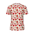 thumbnail image 6 of Rocae Fresh Red Tomato for Men's Mesh Quick-Dry Short Sleeve Workout T-Shirt,Mens Crew Neck Tee Lightweight Soft Classic T Shirts X-Small, 6 of 9
